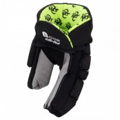 AMP 500 - JUNIOR and Senior Ice Hockey Gloves with NXT odour Management - BLACK (Green Liner), Winnwell 